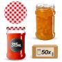 Słoiki na przetwory Seno 315ml 50szt 66mm + wieczka "Czerwona krata"