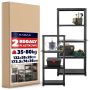 Komplet regałów plastikowych Auzon 173.5 x 74 x 36 cm + 132 x 58 x 28 cm