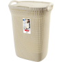 Kosz z pokrywą Curver Knit 57L kremowy