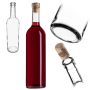 Butelka na wino Biagio 750ml biała z korkiem aglomerowanym 1 szt.