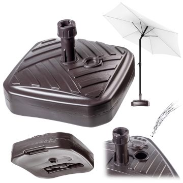 Podstawa pod parasol ogrodowy Solero w paski kwadrat brąz