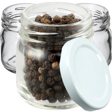 Słoiki na przetwory Halli 40ml 100szt 43mm + wieczka białe