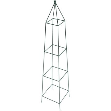 Piramida ogrodowa stalowa 120 x 25 cm, zielona