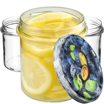 Słoiki na przetwory Avila 350ml 50szt 82mm + wieczka "Śliwki"