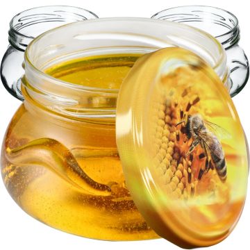 Słoiki na przetwory Raja 300ml 100szt 82mm + wieczka "Pszczoła"