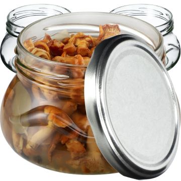 Słoiki na przetwory Raja 300ml 10szt 82mm + wieczka srebrne