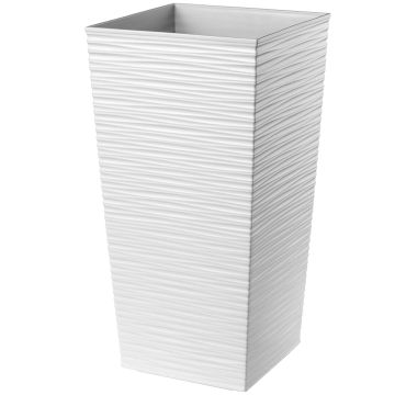 Donica na kwiaty z wkładem Tuluza dłuto 19 cm, biała