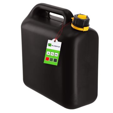 Kanister na paliwo + lejek 12L, czarny