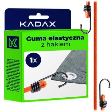 Guma elastyczna z hakiem 84 cm, pomarańczowa