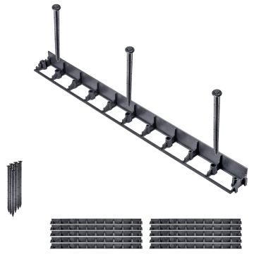 Obrzeże trawnikowe + kotwy Raberg 102 x 8 cm, czarny