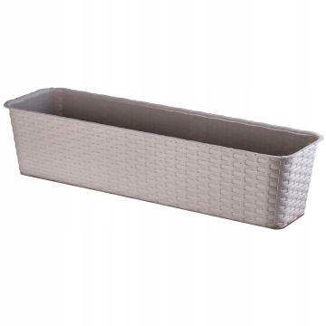 Doniczka balkonowa 60 cm, karmel