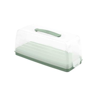 Pojemnik prostokątny na ciasto Curver Chef&Home 35.5 x 15 cm zielony