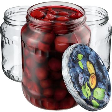 Słoiki na przetwory Jukka 720ml 64szt 82mm + wieczka "Śliwki"