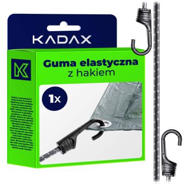 Guma elastyczna z hakiem 44 cm, szara