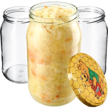 Słoiki na przetwory Niva 760ml 8szt 82mm + wieczka "Miód"
