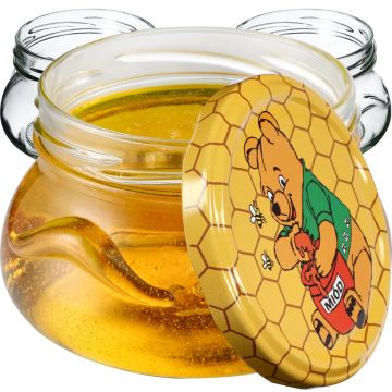 Słoiki na przetwory Raja 300ml 10szt 82mm + wieczka "Miód"
