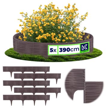 Obrzeże ogrodowe Averton 78 x 9 cm brąz wzór 1. 5 szt.