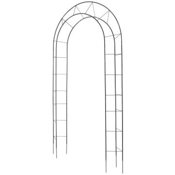 Pergola ogrodowa na kwiaty 273 cm, czarna