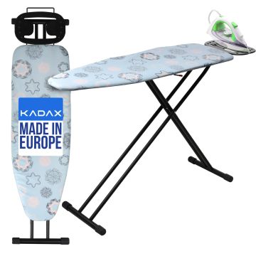 Deska do prasowania Esio 120 x 38 cm niebieska z uchwytem