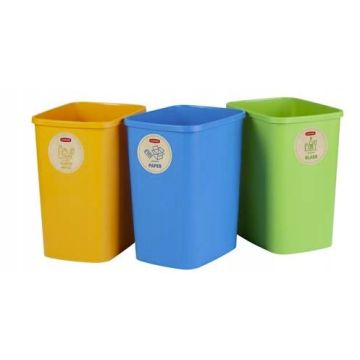 Kosz na śmieci Curver Flip Bin 3 x 25L, wielokolorowy