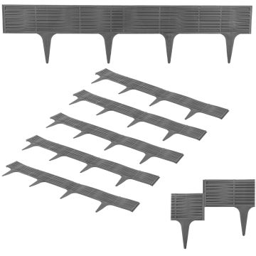 Obrzeże ogrodowe Averton 78 x 9 cm szare wzór 1. 5 szt.