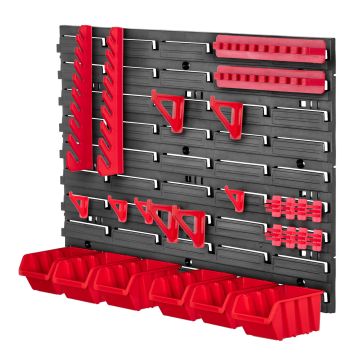 Tablica warsztatowa Lokke 26 elementów 58 x 39 cm, czerwona