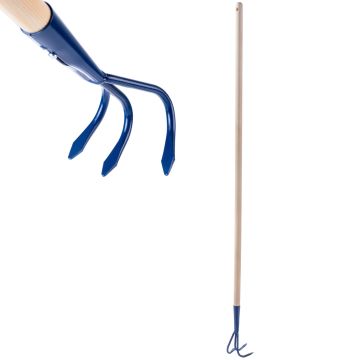 Kultywator ręczny 3-zębny Cogne 142 cm, niebieski