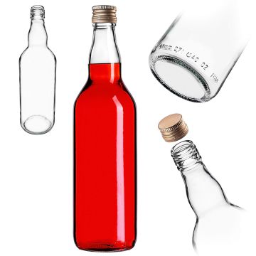 Szklana butelka Monopol 700ml ze złotą zakrętką 1 szt.