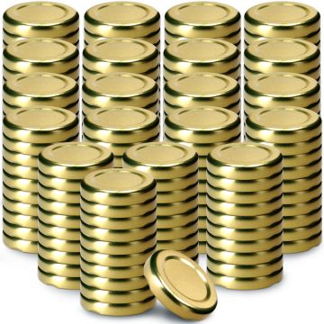 Metalowe wieczka do słoików i butelek Tranas fi 33mm złoty, 200szt