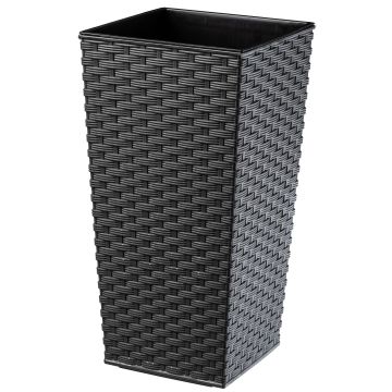 Donica z wkładem rattan Pesaro 25 cm, grafit