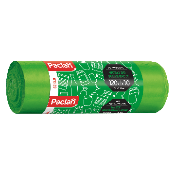 Paclan Worki do segregacji 120L zielone 10 szt.