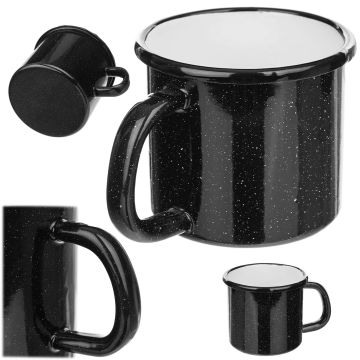 Kubek emaliowany Scerni 800 ml czarny