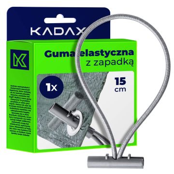 Guma elastyczna z zapadką 15 x 4 cm, szara 10 szt.