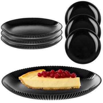 Talerz deserowy Regno 19 cm czarny 3 szt.