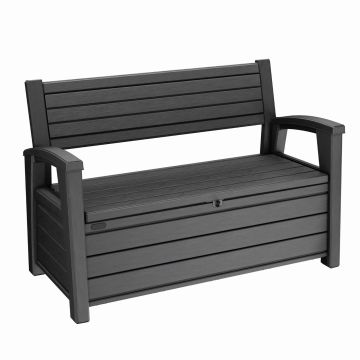 Ławka ogrodowa ze skrzynią Keter Hudson Bench 227L grafitowa