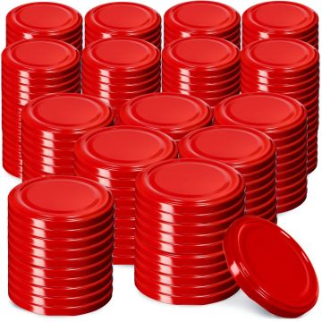 Metalowe wieczka do słoików Valsta 200szt fi 66mm czerwone