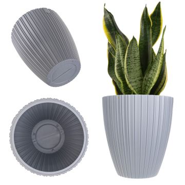 Doniczka na kwiaty Raivael 30 cm platynowa