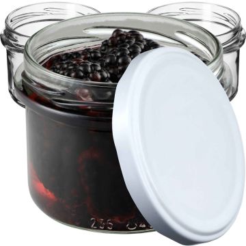 Słoiki na przetwory Tartu 235ml 20szt 82mm + wieczka białe