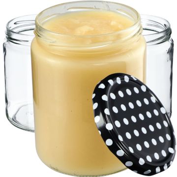Słoiki na przetwory Maki 540ml 8szt 82mm + wieczka "Groszek czarny"