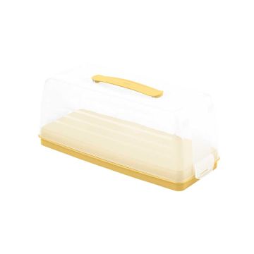 Pojemnik prostokątny na ciasto Curver Chef&Home 35.5 x 15 cm żółty
