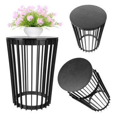 Kwietnik dwustronny Aytre 54 cm czarny + blat czarny