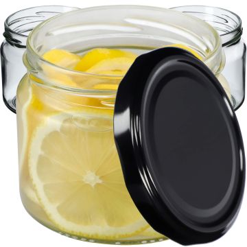 Słoiki Sonka 330ml 50szt 82mm + wieczka czarne