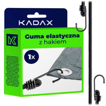 Guma elastyczna z hakiem 120 cm, czarna