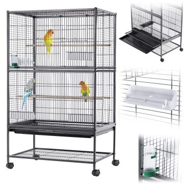 Klatka dla ptaków Vergt 133 x 79 x 52 cm na kółkach