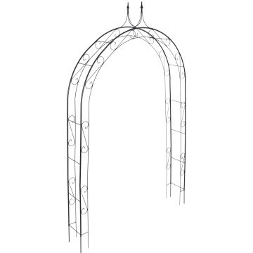 Pergola ogrodowa na kwiaty Atri 281 cm, czarny