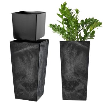 Donica ogrodowa Pesaro 25cm czarny beton