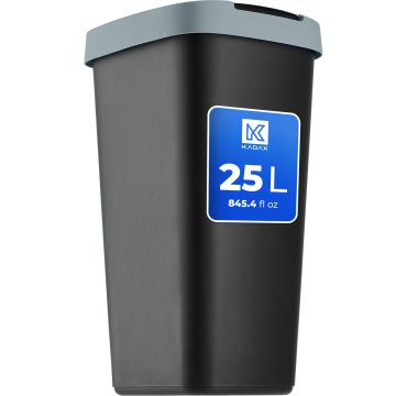 Kosz na śmieci Pesmes 25L kubeł na odpady czarny - popiel