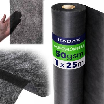 Agrowłóknina ogrodowa Nespoux ściółkująca 1 x 25 m 50 g/m² czarna