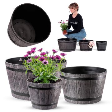 Donica na kwiaty Sori 23, 30, 40 cm, ciemny brąz
