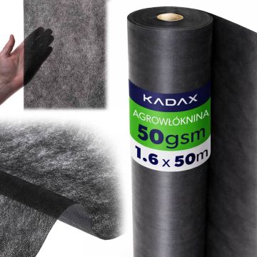 Agrowłóknina ogrodowa Nespoux ściółkująca 1.6 x 50 m 50 g/m² czarna